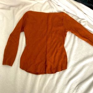 A. L. C. Rust Orange Knit Long Sleeve 3/4